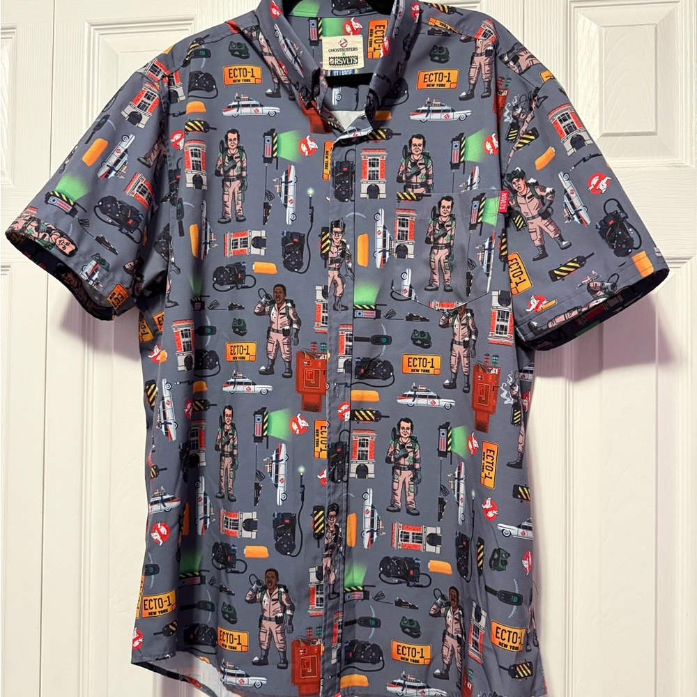 RSVLTS Gray Ghostbusters Themed Shirt